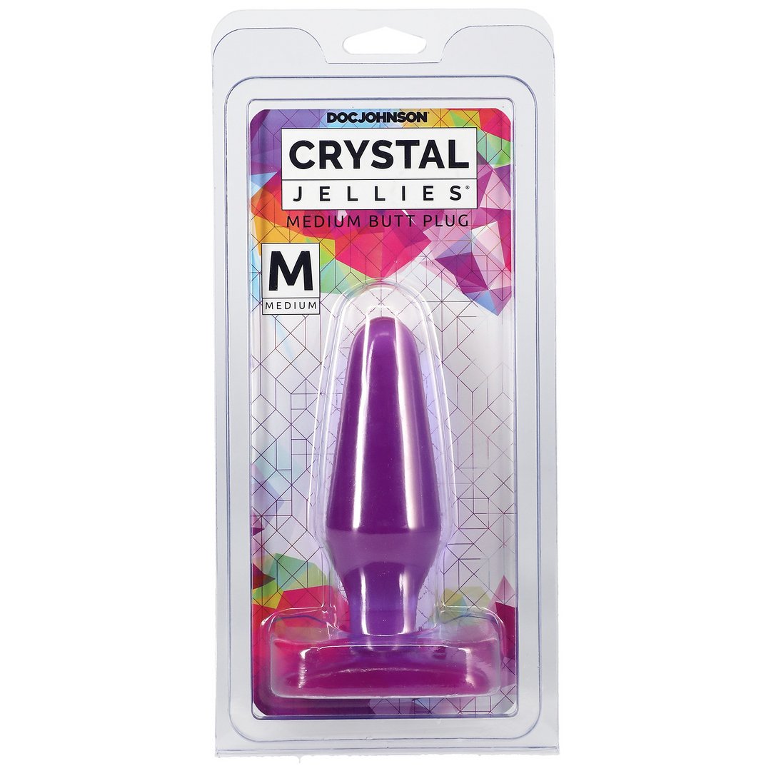 Doc Johnson Crystal Jellies Medium Butt Plug - Roze - EroticToyzButtplugs Anale Dildo's Niet VibrerendDoc Johnson