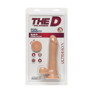 Doc Johnson Slim D ULTRASKYN Dildo 15 cm Met Ballen - Naturel - EroticToyzRealistische Dildo'sDoc Johnson