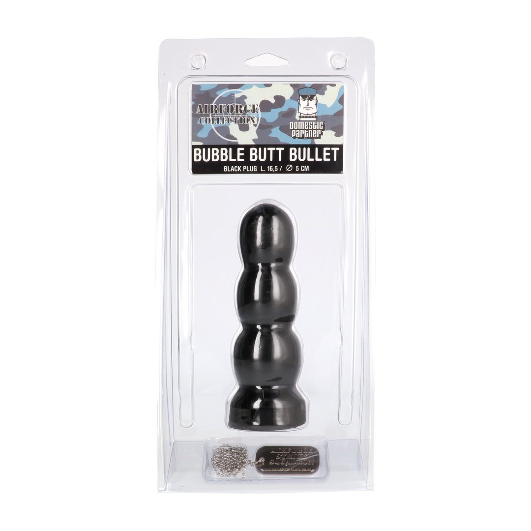 Domestic Partner Bubble Butt Plug - Zacht Rubber Zwart - EroticToyzButtplugs Anale Dildo's Niet VibrerendDomestic Partner