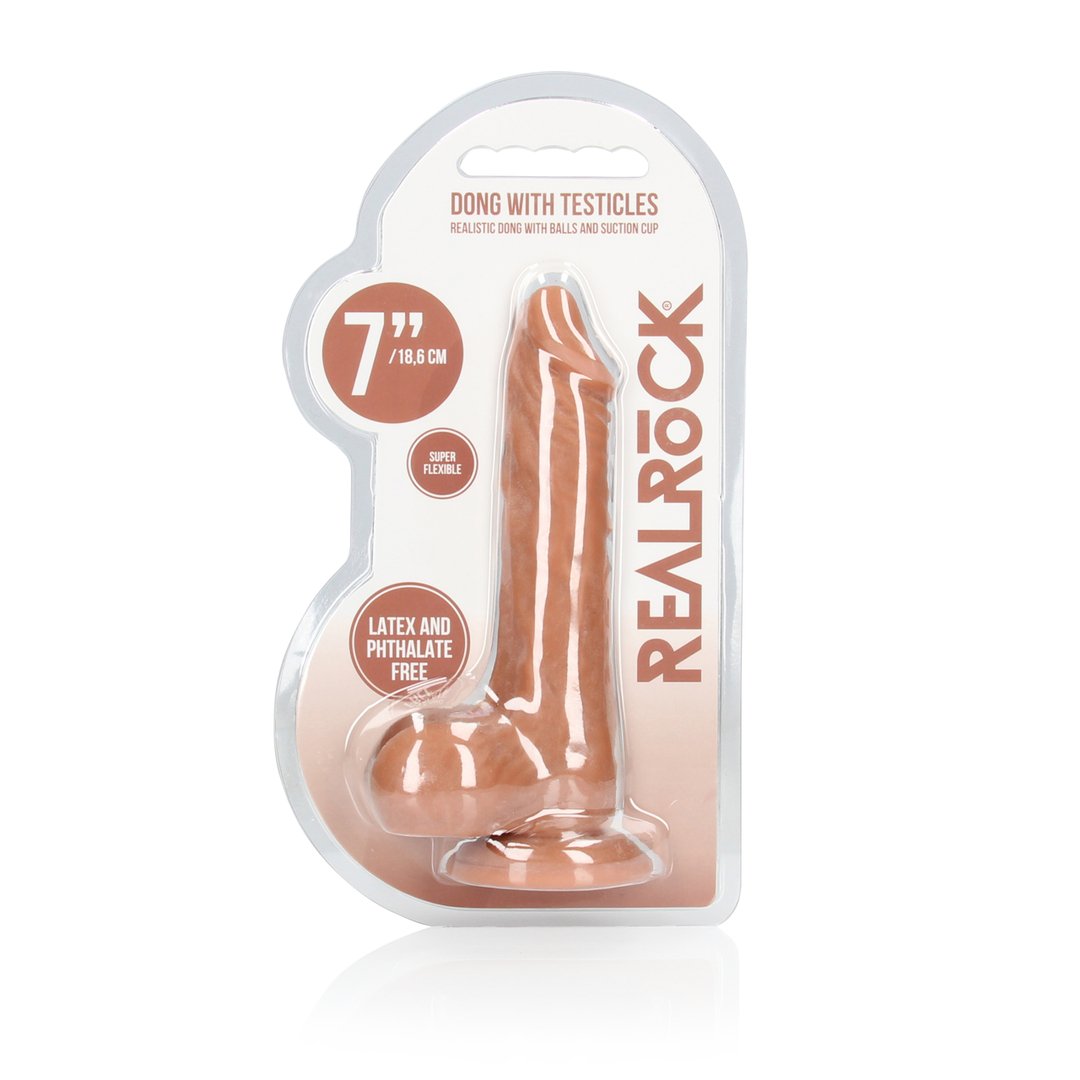 Dong with Testicles - 17 cm - EroticToyzProducten,Toys,Dildos,Realistische Dildo's,,GeslachtsneutraalRealRock by Shots