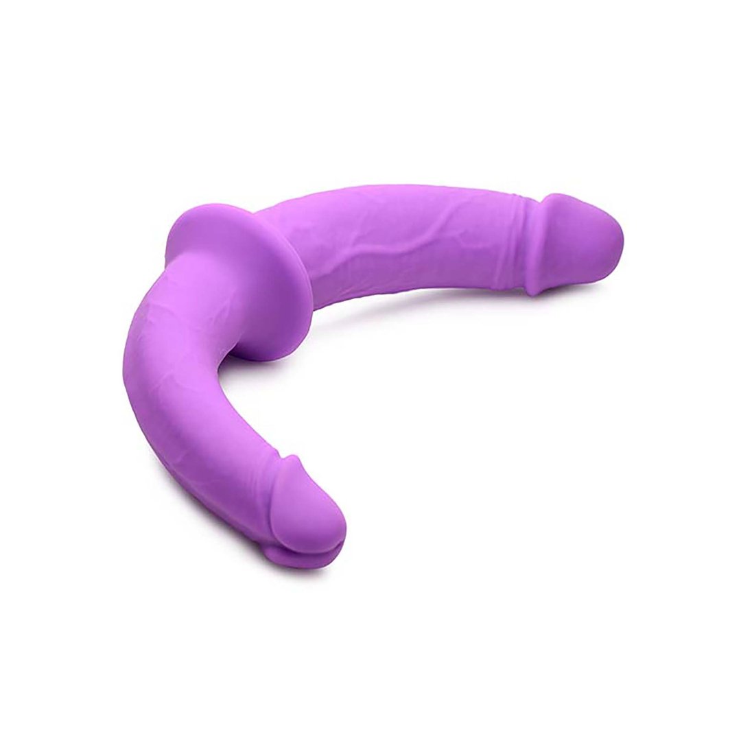 'Double Charmer Silicone Dubbele Dildo met Harnas - Paars' - EroticToyzDubbelXR Brands