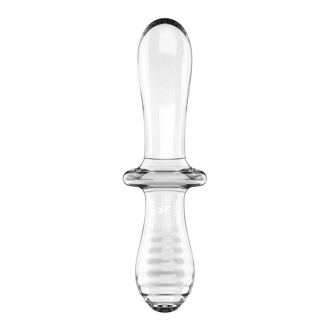 Double Crystal - Glass Dildo - Transparent - EroticToyzProducten,Toys,Dildos,Glazen Dildo's,,GeslachtsneutraalSatisfyer