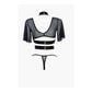 Corset Set Met Mesh En String - Zwart - Pleasureplay CorseletAllure