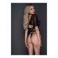 Corset Set Met Mesh En String - Zwart - Pleasureplay CorseletAllure