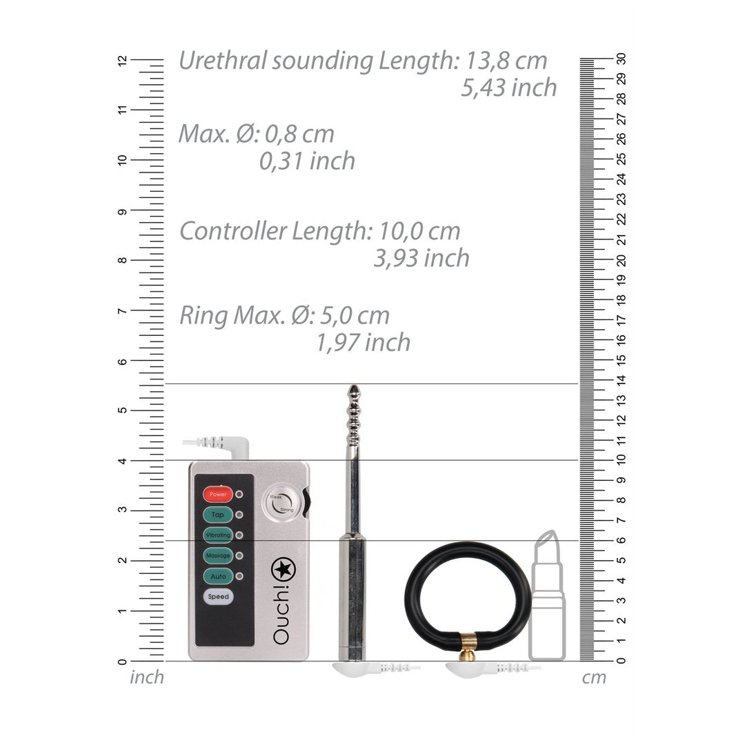 E - stim Urethral Sounding Set - Small - EroticToyzProducten,Toys,Toys met Electrostimulatie,Urethrale,Toys voor Mannen,Urethrale Toys,,MannelijkOuch! by Shots