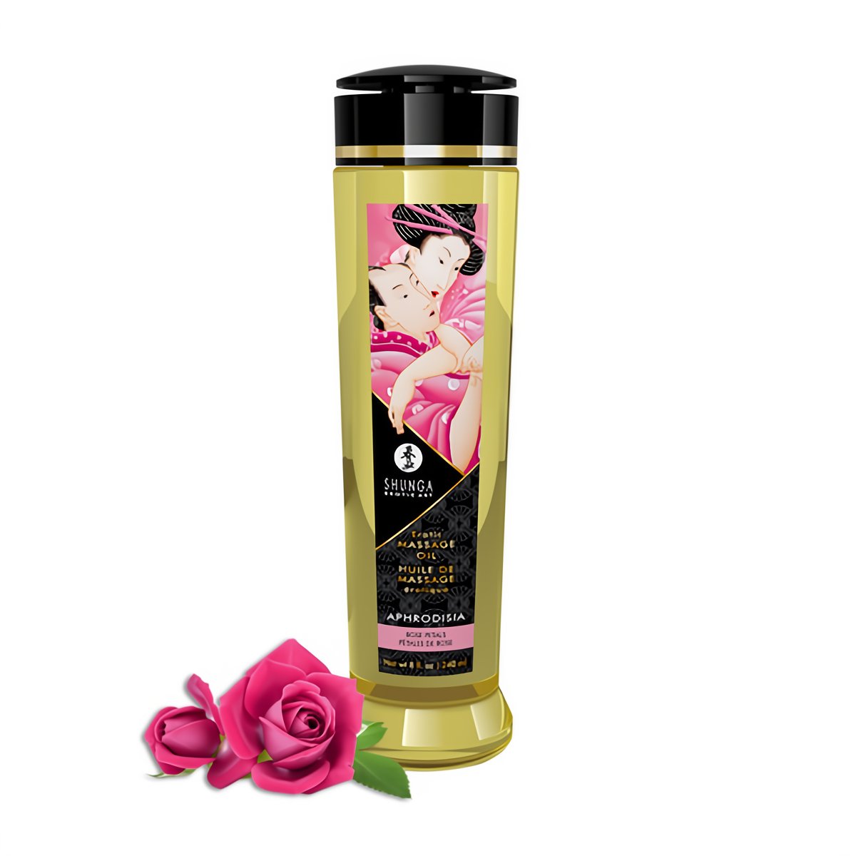 'Erotische Massageolie Rozengeur 240 ml - Roze' - EroticToyzMassage OliënShunga