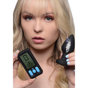 EStim Pro Silicone Vibrating Anal Plug + Remote Control - EroticToyzAnaalXR Brands