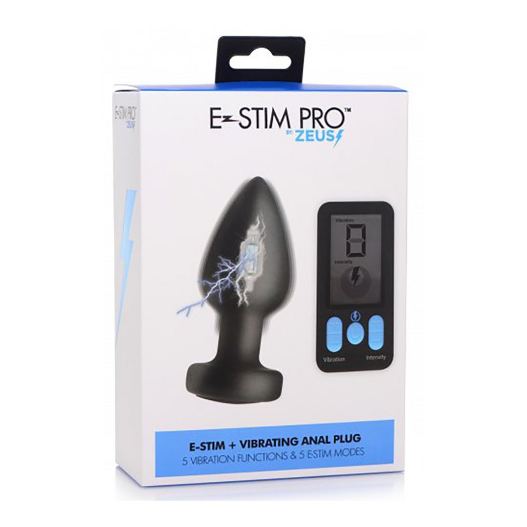 EStim Pro Silicone Vibrating Anal Plug + Remote Control - EroticToyzAnaalXR Brands