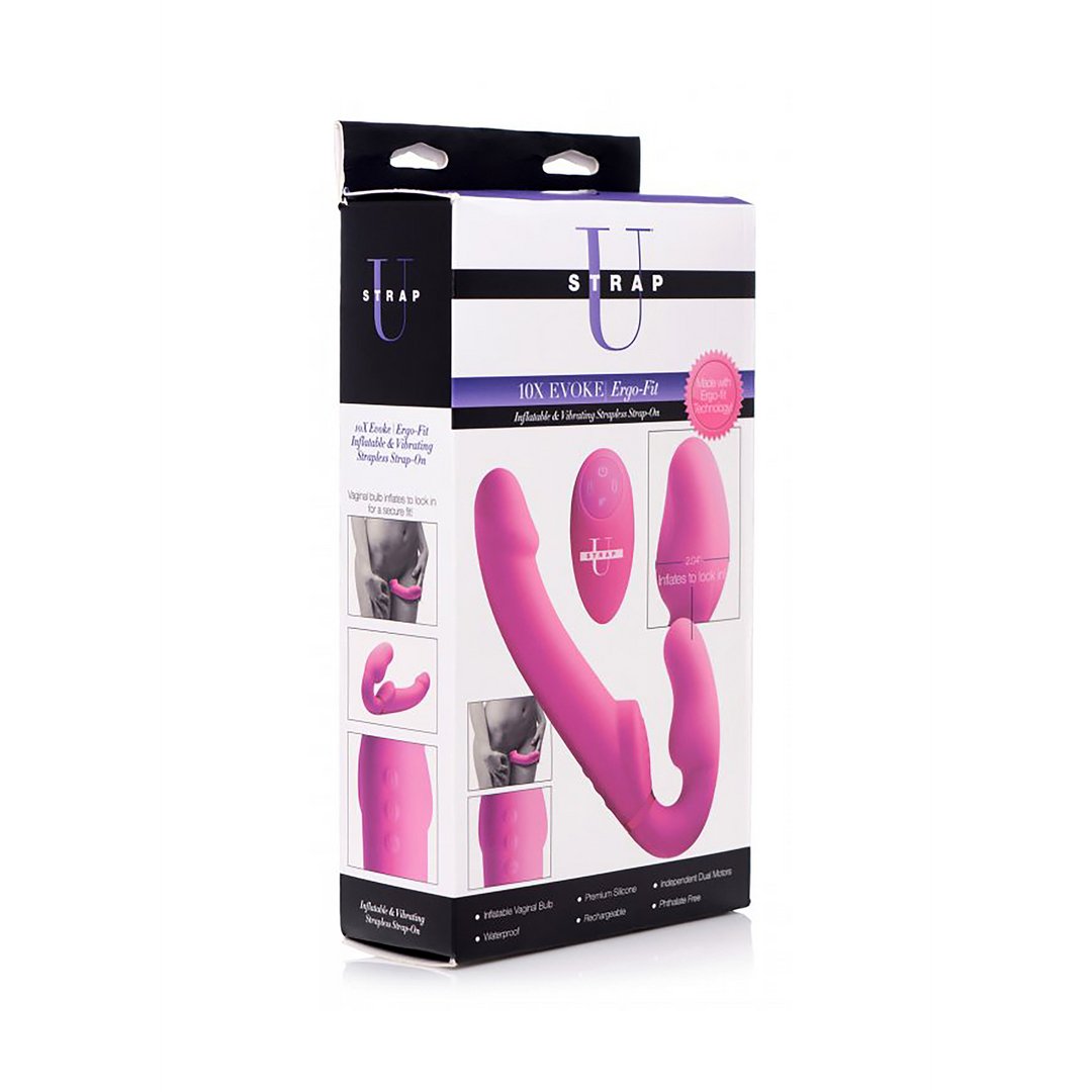 Evoke Ergo Fit - Strapless Strap - On with Remote Control - EroticToyzProducten,Toys,Vibrators,Strap On Vibrators,Strapless,,GeslachtsneutraalXR Brands