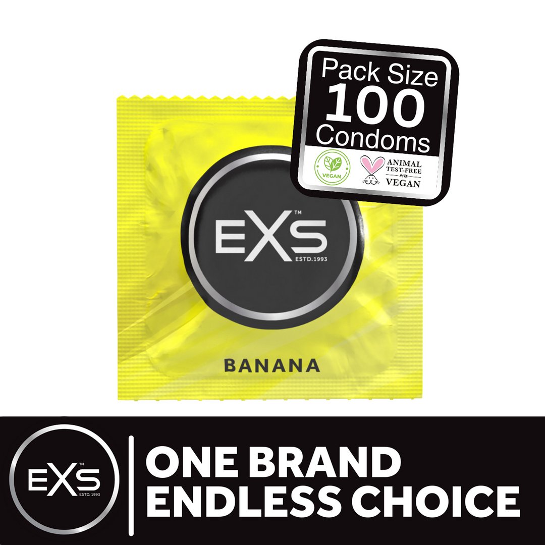 EXS Bananen Condooms 54mm - 100 Stuks - EroticToyzCondooms voor MannenEXS