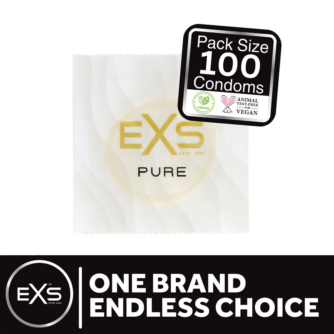 EXS Pure Condooms Ultra Dun 100 Stuks - Latexvrij Geurloos - EroticToyzCondooms voor MannenEXS