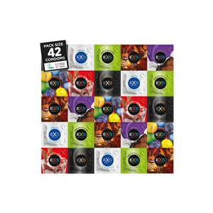 EXS Variety Pack 1 - Condoms - 42 Pieces - EroticToyzProducten,Veilige Seks, Verzorging Hulp,Veilige Seks,Condooms voor Mannen,,MannelijkEXS