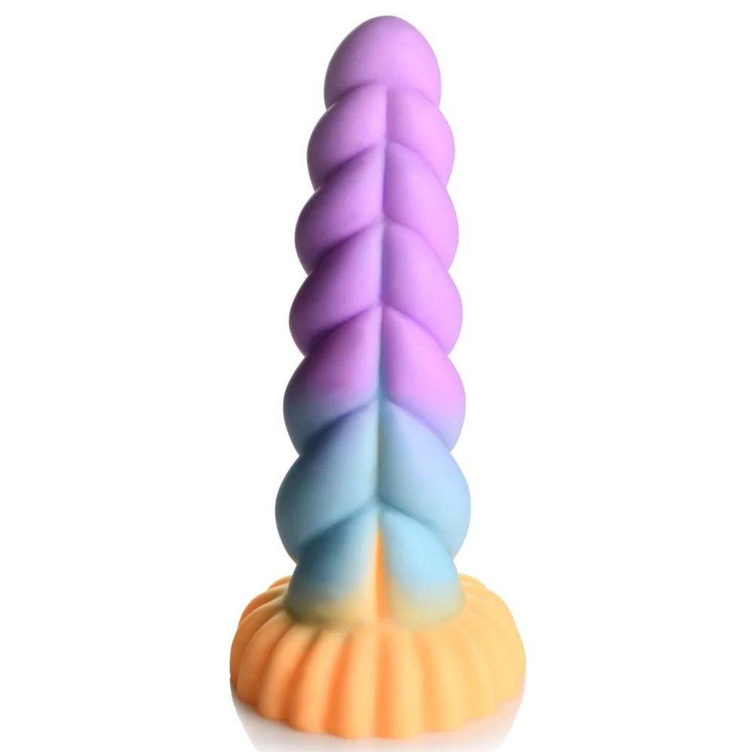 Fantasie Siliconen Dildo Met Zuignap - 21 cm - Oranje/Blauw/Paars - EroticToyzNiet - Fallische Dildo'sXR Brands