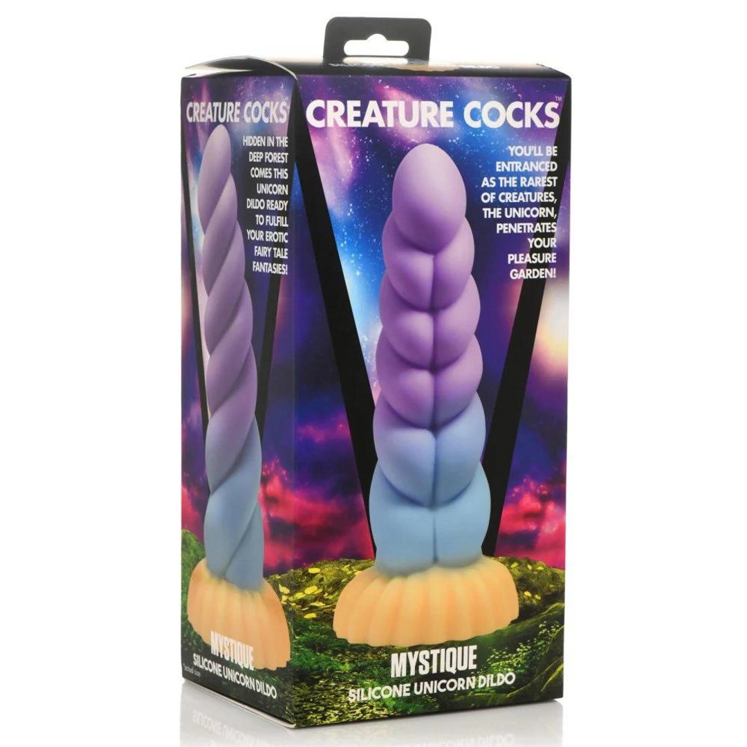 Fantasie Siliconen Dildo Met Zuignap - 21 cm - Oranje/Blauw/Paars - EroticToyzNiet - Fallische Dildo'sXR Brands