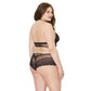 Lingerieset Met Visnet Haltertop En Booty Shorts - Plus Size - Pleasureplay Queen sizeCoquette