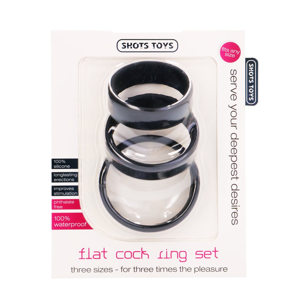 Flat Cockring Set - EroticToyzProducten,Toys,Toys voor Mannen,Cockringen,,MannelijkShots Toys by Shots