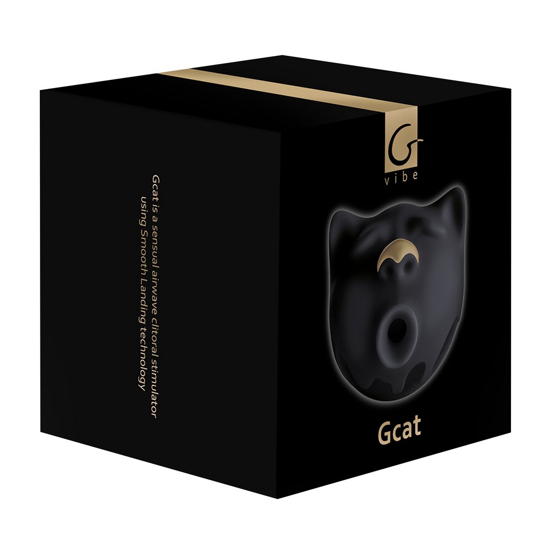 GCat Clitoris Stimulator met Smooth Landing Technologie - Zwart - EroticToyzAirpulse - VibratorG - Vibe