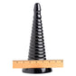 Giant Ribbed Anal Cone - Black - EroticToyzProducten,Toys,Anaal Toys,Buttplugs Anale Dildo's,Buttplugs Anale Dildo's Niet Vibrerend,,XR Brands