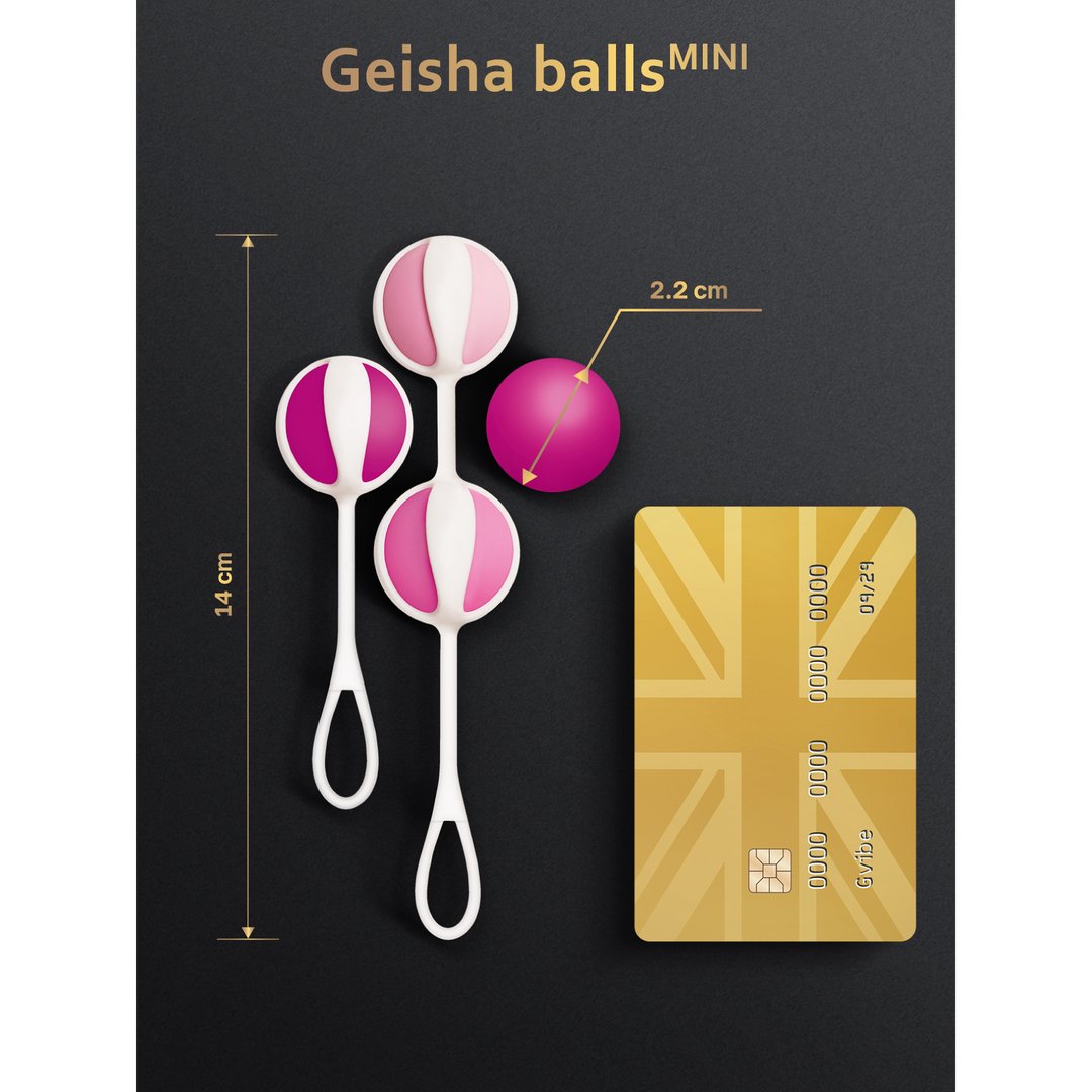 Gvibe Geisha Balls Mini 4 Delige Set - Framboos - EroticToyzVaginale ballen Ben Wa - ballenG - Vibe