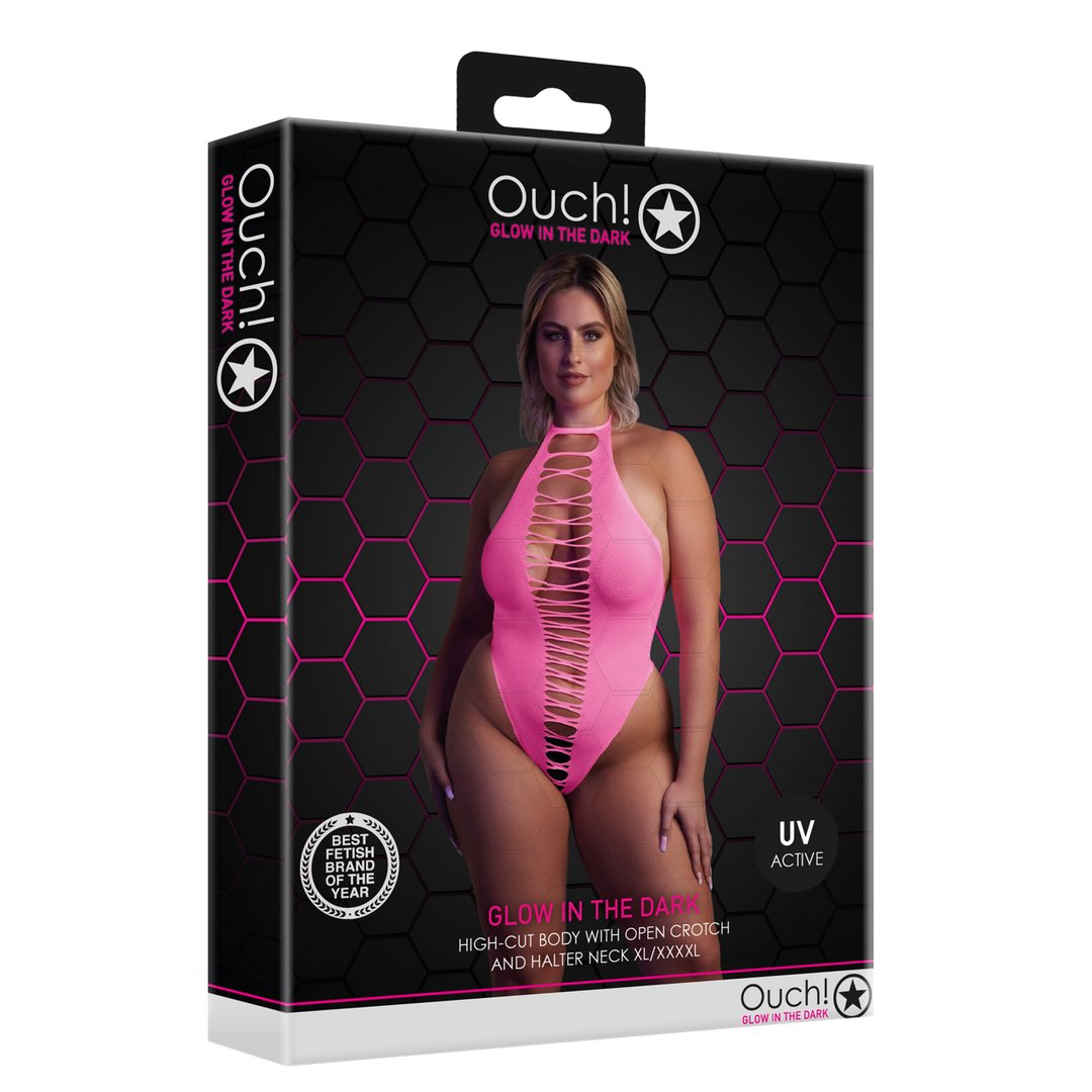 High - Cut Body - EroticToyzProducten,Lingerie,Lingerie voor Haar,Bodysuits Teddies,,Ouch! by Shots