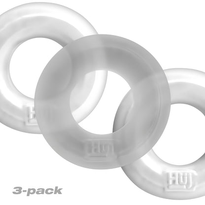 Huj3 Cock Ring Set van 3 - Wit en Transparant - EroticToyzCockringenHunkyjunk