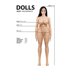 'Jacky Levensechte Sekspop met Staande Functie - Huidkleurig' - EroticToyzVrouwelijkDolls by Shots