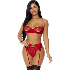 Just a Peek - Lingerie Set - XL - EroticToyzProducten,Lingerie,Lingerie voor Haar,3 - Delige Set,Outlet,,VrouwelijkForplay