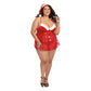 Kerst Lingerieset - Santa Babydoll, Thong en Hoedje - Plus Size - EroticToyzKostuumsDreamgirl