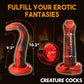 King Cobra - Silicone Dildo - Red - EroticToyzProducten,Toys,Dildos,Niet - Fallische Dildo's,,GeslachtsneutraalXR Brands