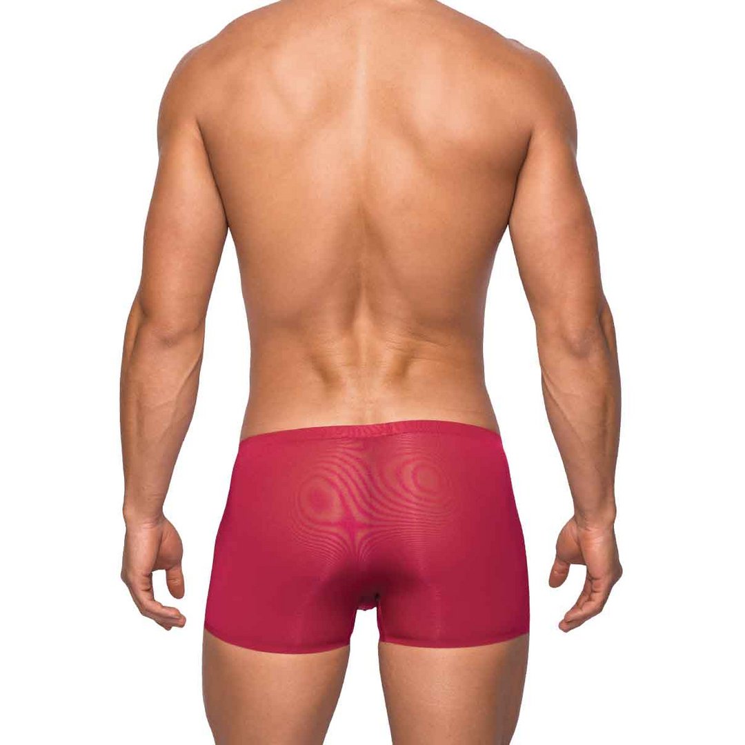 Korte Short - L - Rode Wijn Microvezel - EroticToyzProducten,Lingerie,Lingerie voor Hem,Boxershorts,,MannelijkMale Power