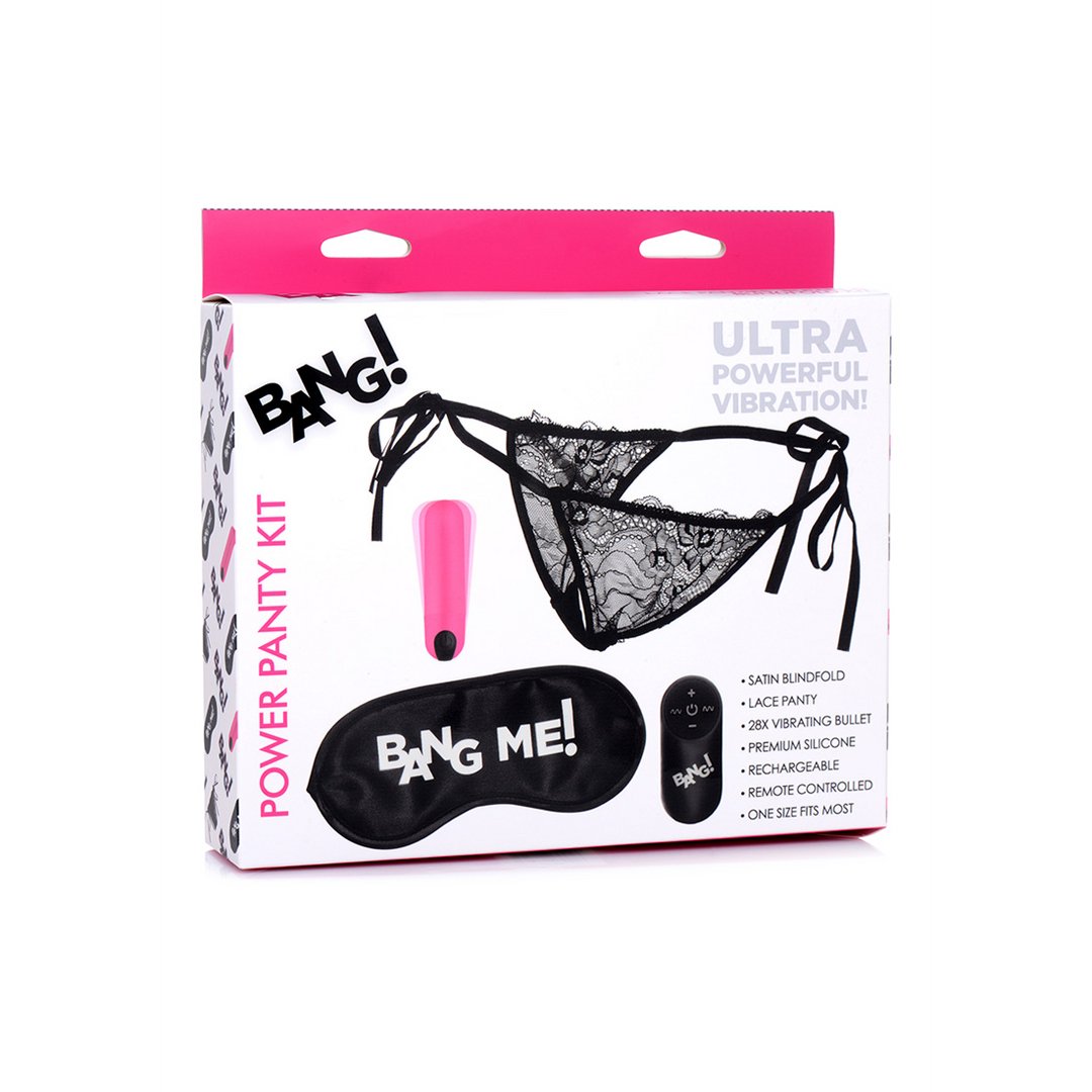 Krachtige Panty - Kanten Slip, Bullet Vibrator en Satijnen Blinddoek - EroticToyzProducten,Toys,Vibrators,Kogel - en Minivibrators,Kits Sets,Sets voor Vrouwen,Toy Sets,,GeslachtsneutraalXR Brands