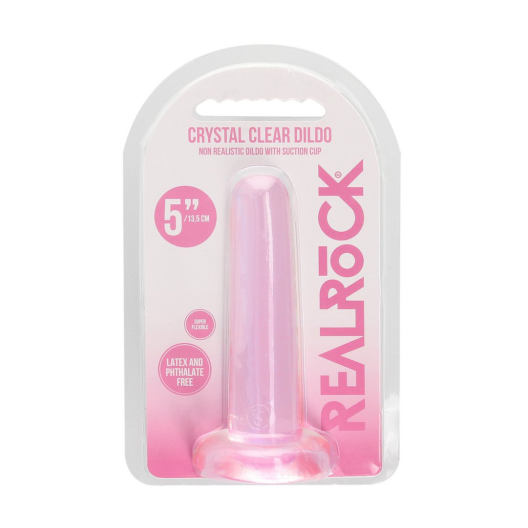 Kristalheldere Dildo - 13,5 cm - Geschikt voor Anaal en Vaginaal Gebruik - EroticToyzProducten,Toys,Dildos,Realistische Dildo's,,GeslachtsneutraalRealRock by Shots