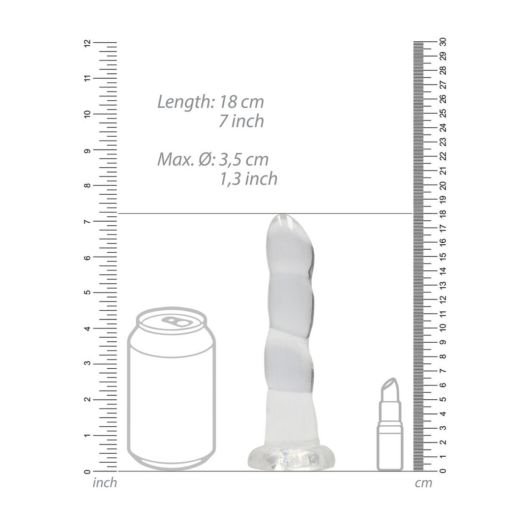 Kristalheldere Dildo - 17 cm - Geschikt voor Anaal en Vaginaal Gebruik - EroticToyzProducten,Toys,Dildos,Realistische Dildo's,,GeslachtsneutraalRealRock by Shots