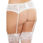 Jarretelgordel Met Kant En Diamantdetails - Wit - Pleasureplay Kousenbanden/JarretelsDreamgirl