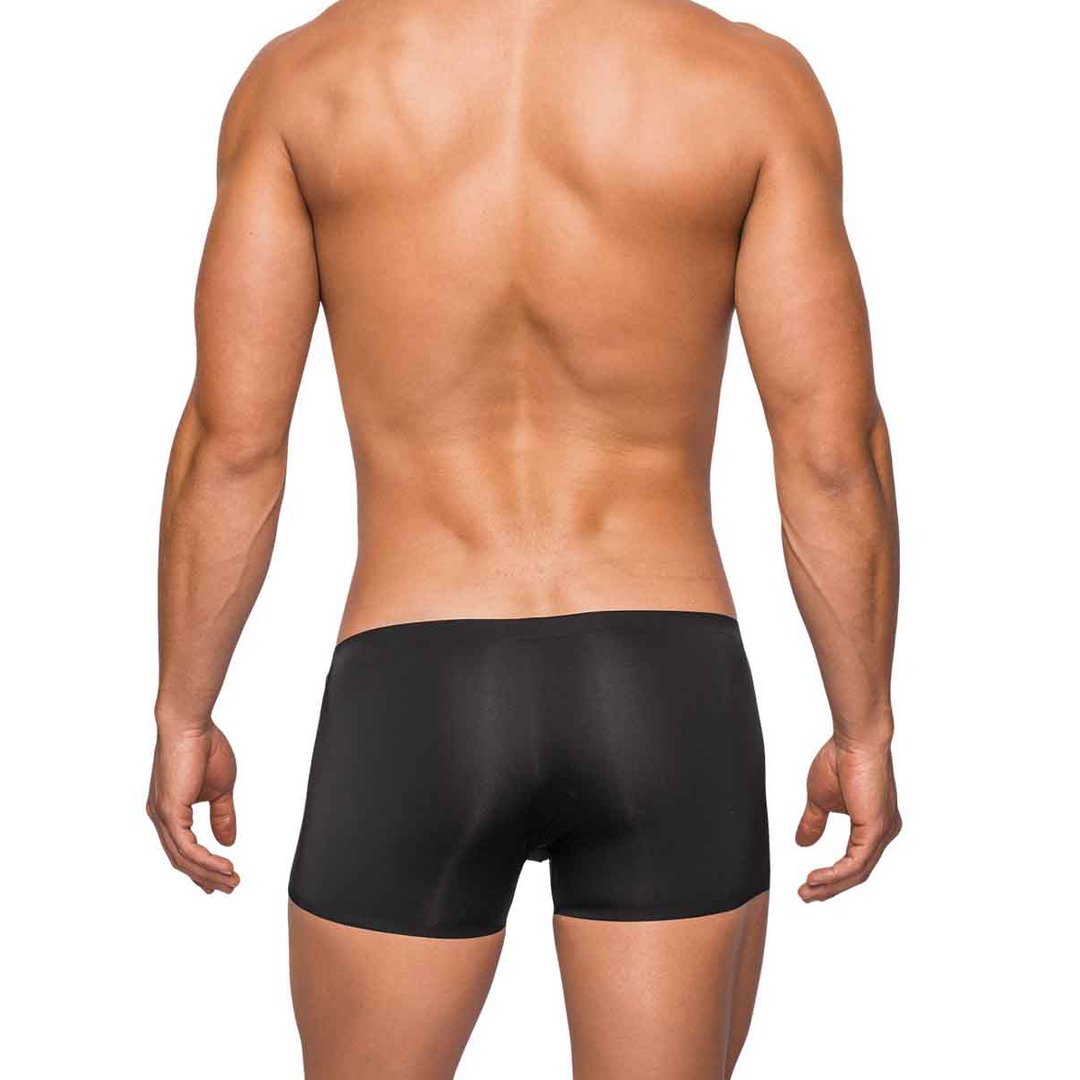 Lage Taille Microfiber Short - M - Zwart - Male Power - EroticToyzProducten,Lingerie,Lingerie voor Hem,Boxershorts,,MannelijkMale Power