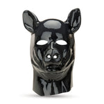 Latex Pig Hood Black - EroticToyzFetish MaskerProwler Red