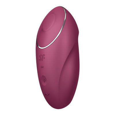 Lay - on Vibrator Met Tikfunctie - Rood - Pleasureplay Producten,Toys,Vibrators,Clitoris Stimulator,Lay - on Vibrator,Nieuwe Producten,,GeslachtsneutraalSatisfyer