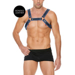 Leather Bulldog Harness with Buckles - XL - EroticToyzProducten,Toys,Fetish,Harnassen,,MannelijkOuch! by Shots