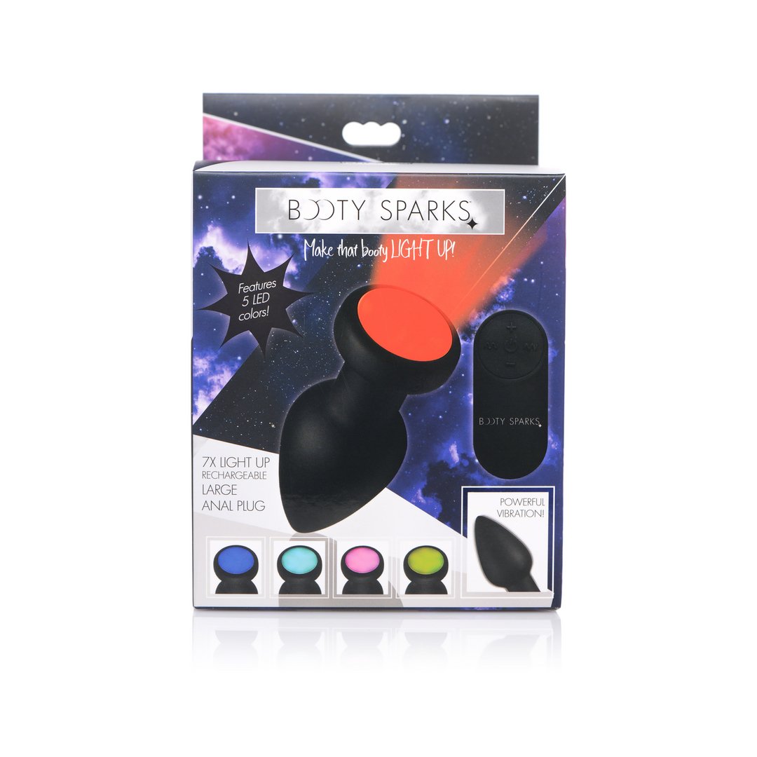 'LED Vibrating Silicone Butt Plug Groot - Multi - Color' - EroticToyzButtplugs Anale Dildo's VibrerendXR Brands