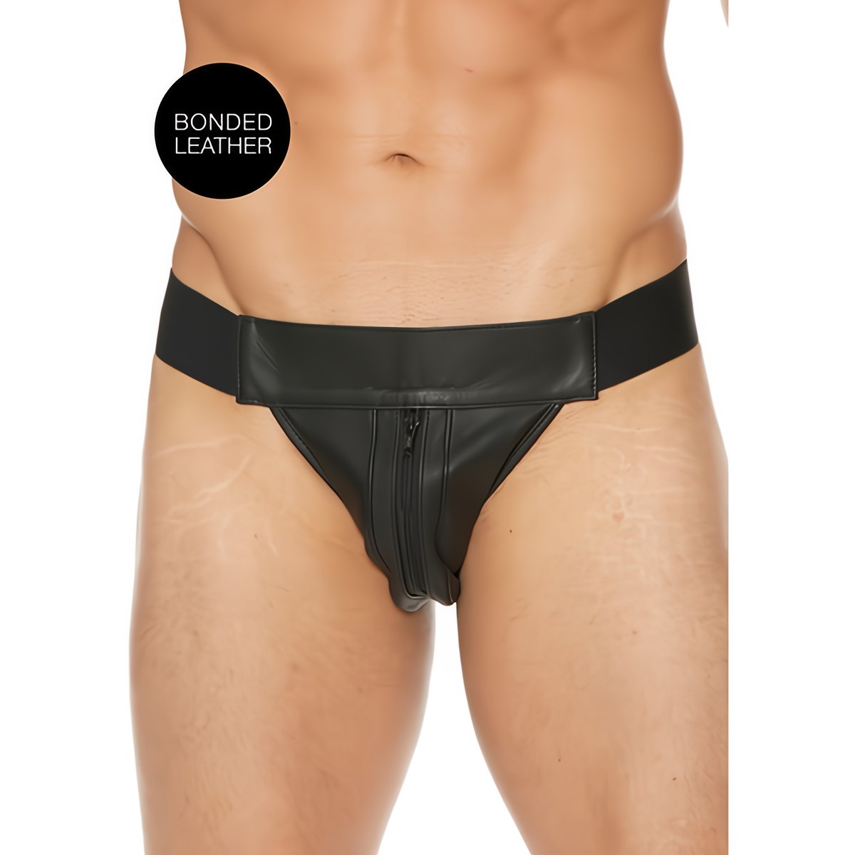 Leren Jockstrap met Ritssluiting - M - EroticToyzProducten,Lingerie,Lingerie voor Hem,Jocks,,MannelijkOuch! by Shots