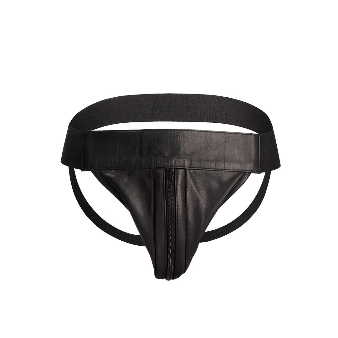 Leren Jockstrap met Ritssluiting - M - EroticToyzProducten,Lingerie,Lingerie voor Hem,Jocks,,MannelijkOuch! by Shots