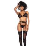 Lingerie Set - Zwart Mesh & Appliqué L/XL - EroticToyz3 - Delige SetMapalé