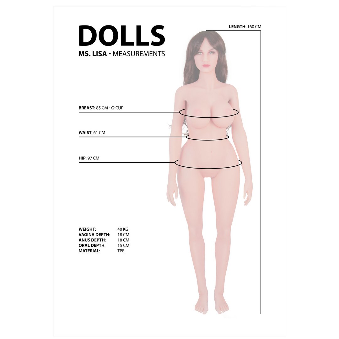 'Lisa Realistische TPE Sex Pop met Drie Openingen - Huidkleurig' - EroticToyzVrouwelijkDolls by Shots