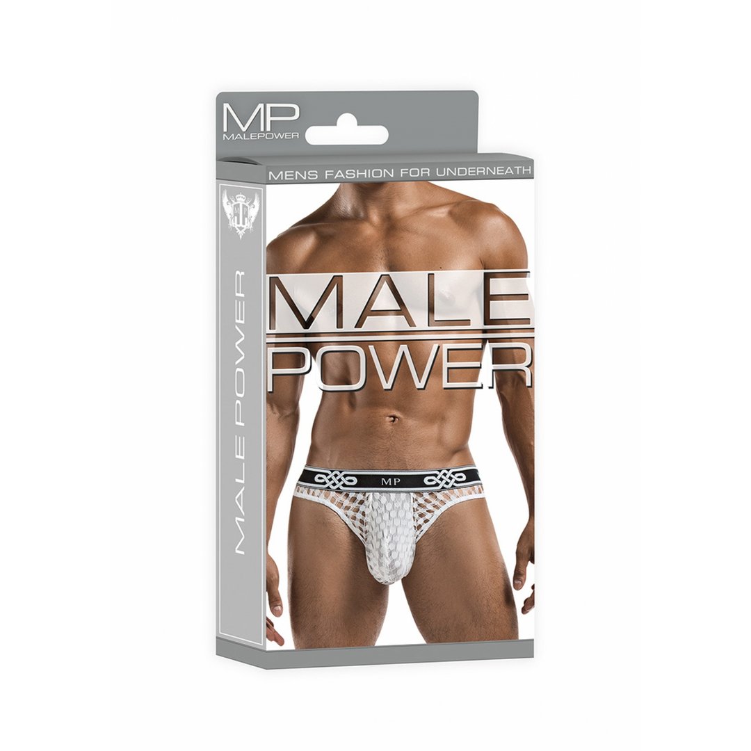 Lo Rise Thong - XL - White - EroticToyzProducten,Lingerie,Lingerie voor Hem,Strings,,MannelijkMale Power