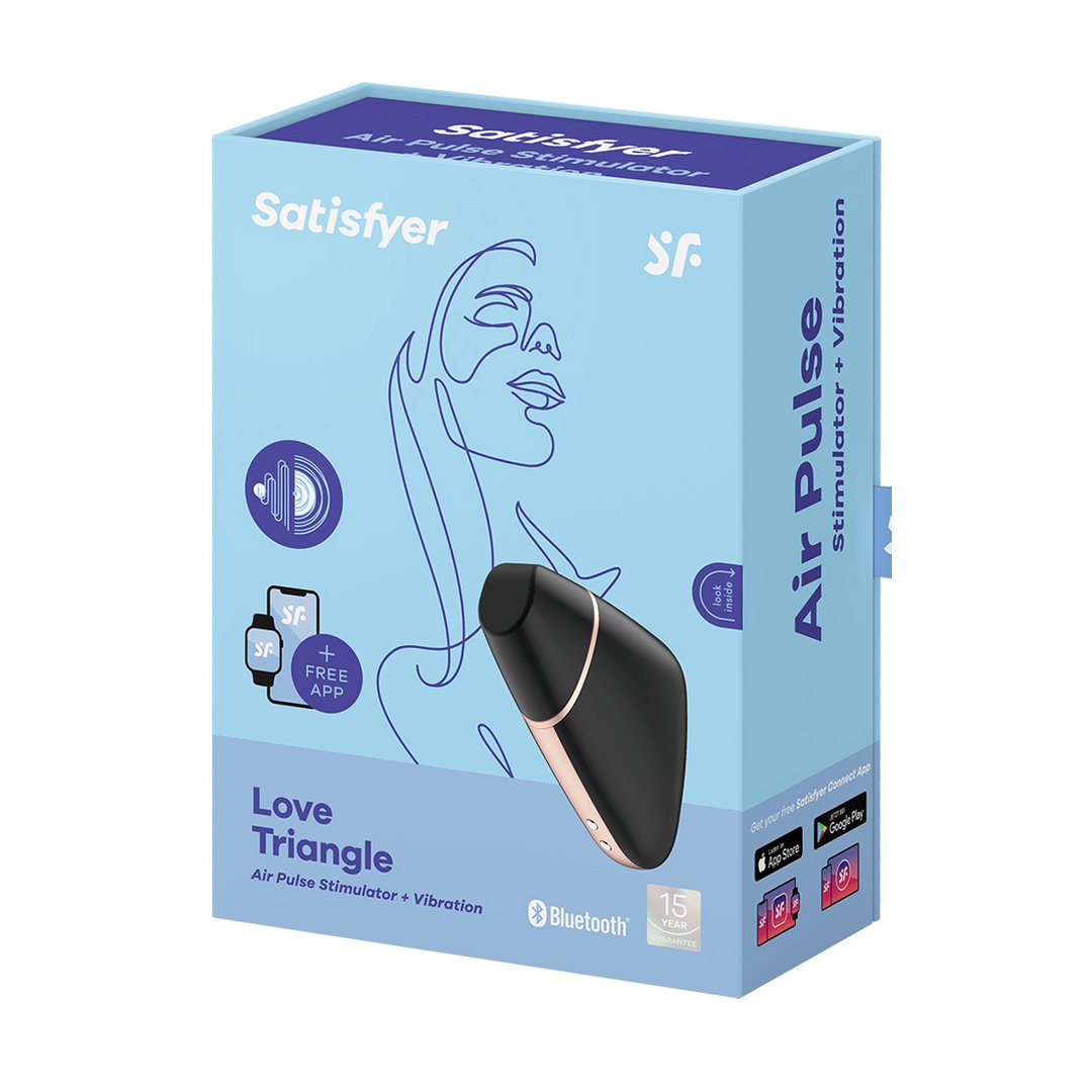 Love Triangle - Air Pulse Stimulator + Vibration - EroticToyzProducten,Toys,Vibrators,Clitoris Stimulator,Air Pulse,,VrouwelijkSatisfyer