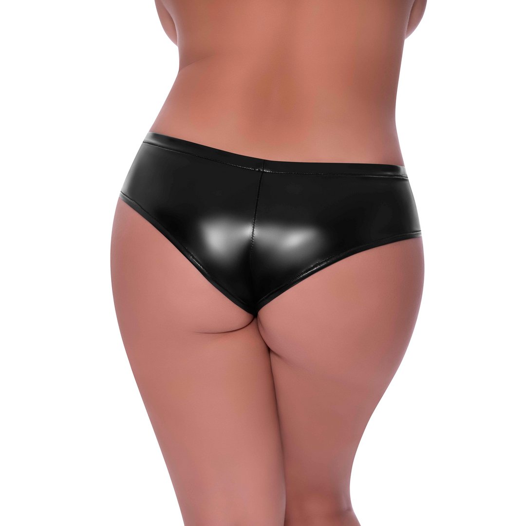 Low Rise Boy Short - 2XL - Black - EroticToyzProducten,Lingerie,Lingerie voor Haar,Queen size,Strings en Slipjes,,VrouwelijkMagic Silk