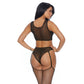 Luxe You a Vixen - BH en Slip met Jarretelgordel - L - Sexy Lingerie Set - EroticToyz2 - Delige SetForplay