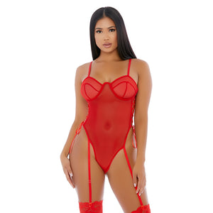 'Make it Ring High - Cut Teddy XL - Zwart' - EroticToyzBodysuits TeddiesForplay