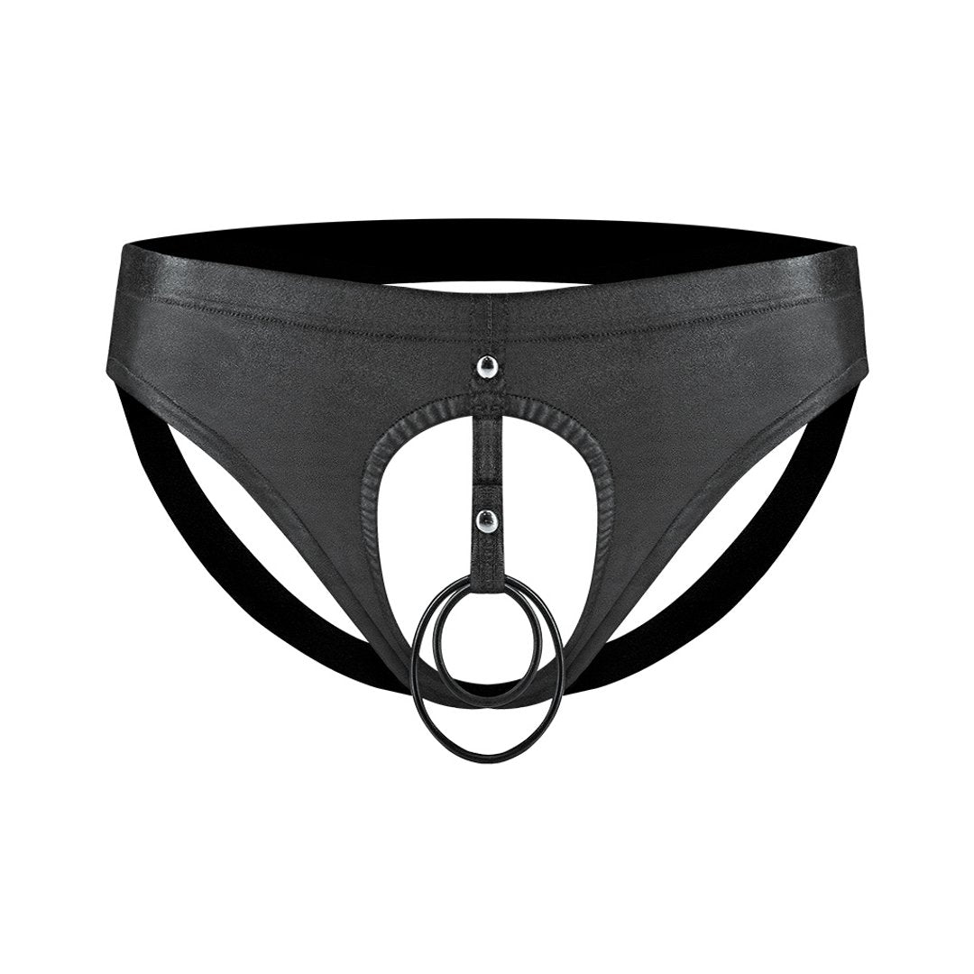 Male Power Double Ring Jockstrap - Zwart M - EroticToyzJocksMale Power