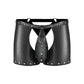 **Male Power Poseidon Shorts met Open Kruis & Rug - Afneembare String L/XL Zwart** - EroticToyzFetishkleding voor HemMale Power